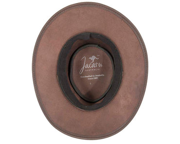 Australian Leather Outback Jacaru Hat with 11 Crосоdile Teeth-1