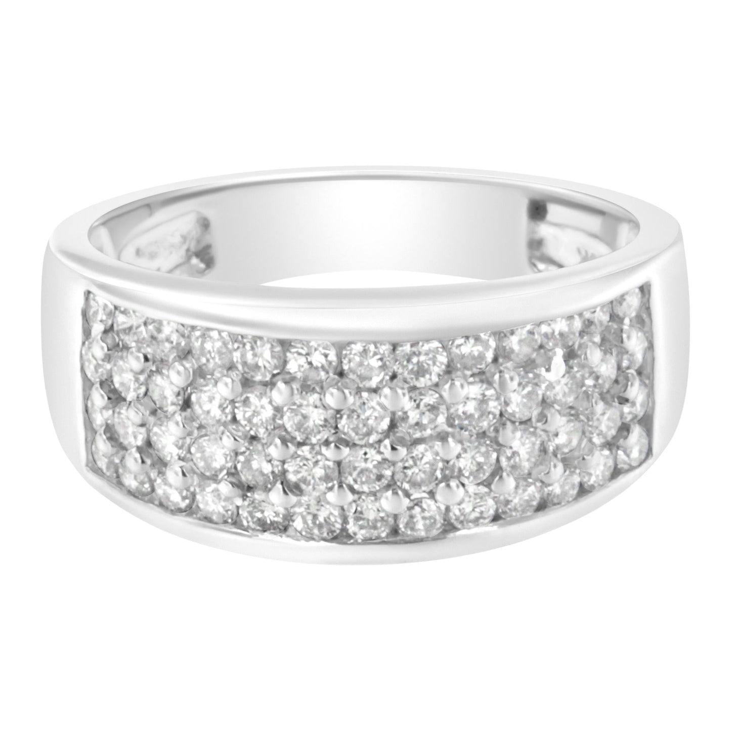 14K White Gold Round Cut Diamond Ring (1.0 Cttw, H-I Color, SI2-I1 Clarity)-0