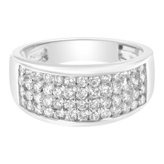 14K White Gold Round Cut Diamond Ring (1.0 Cttw, H-I Color, SI2-I1 Clarity)-0