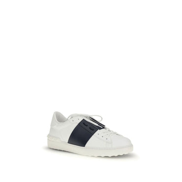 Valentino Garavani Blue Calf Leather Bos Taurus Low Top Sneakers