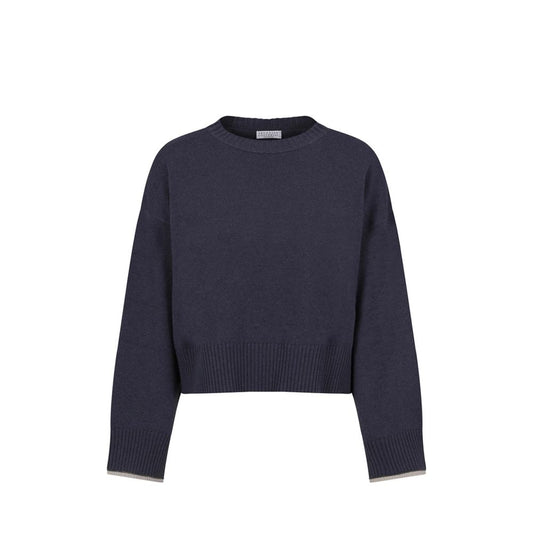 Brunello Cucinelli Blue Cashmere Sweater
