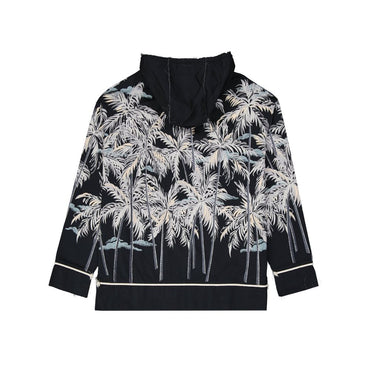 Palm Angels Black Cotton Pattern Shirt