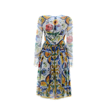 Dolce & Gabbana White Silk Casual Dress