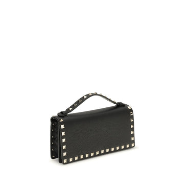 Valentino Garavani Black Calf Leather Bos Taurus Wallet