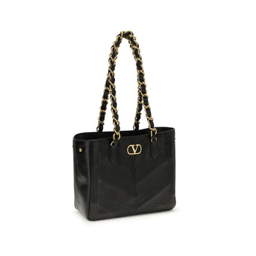Valentino Garavani Black Lamb Ovis Aries Aries Shoulder Bag