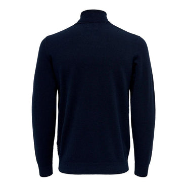 Only & Sons Blue Polyester Turtleneck