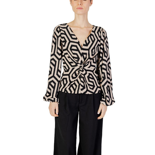 Jacqueline De Yong Beige Polyester Blouse