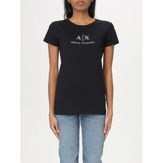 Armani Exchange Black Cotton T-Shirt
