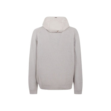 Herno Gray Wool Hoodie