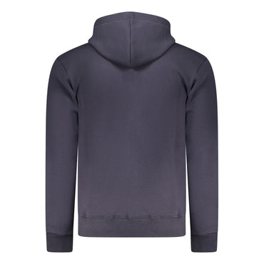 Coveri Moving Blue Cotton Men's Hooded Sweatshirt