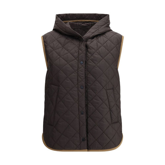 Brunello Cucinelli Brown Nylon Sleveless Jacket