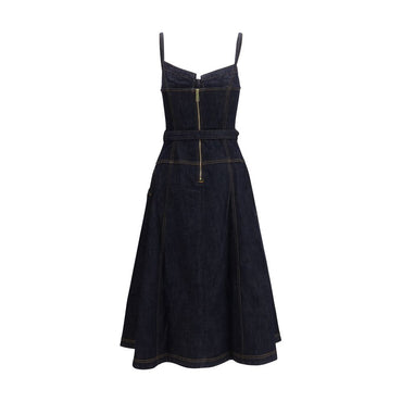 Self-Portrait Blue Cotton Casual Dress
