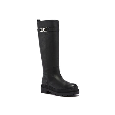 Salvatore Ferragamo Black Calfskin Over The Knee