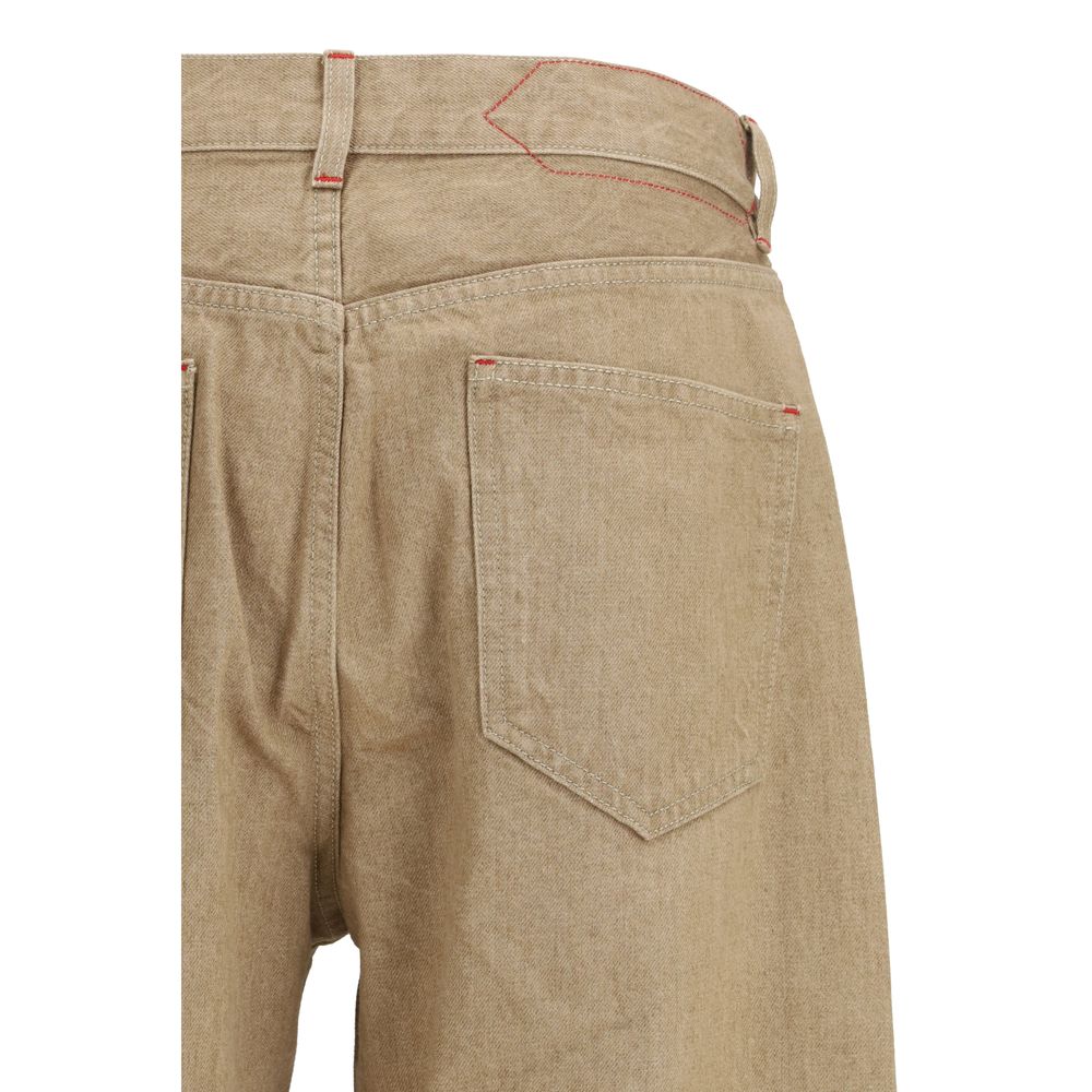 Jacquemus Beige Cotton Straight-Leg Jeans