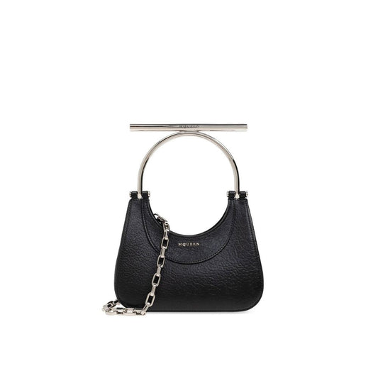 Alexander McQueen Black Lamb Leather Shoulder Bag