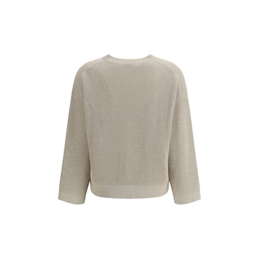 Brunello Cucinelli Beige Cotton Sweatshirt