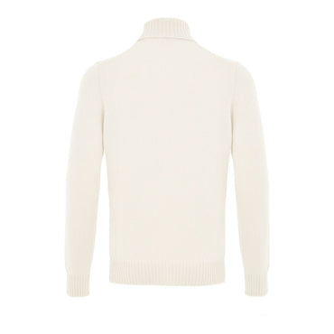 Gran Sasso White Wool Turtleneck