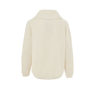 Gran Sasso White Wool Polo Shirt