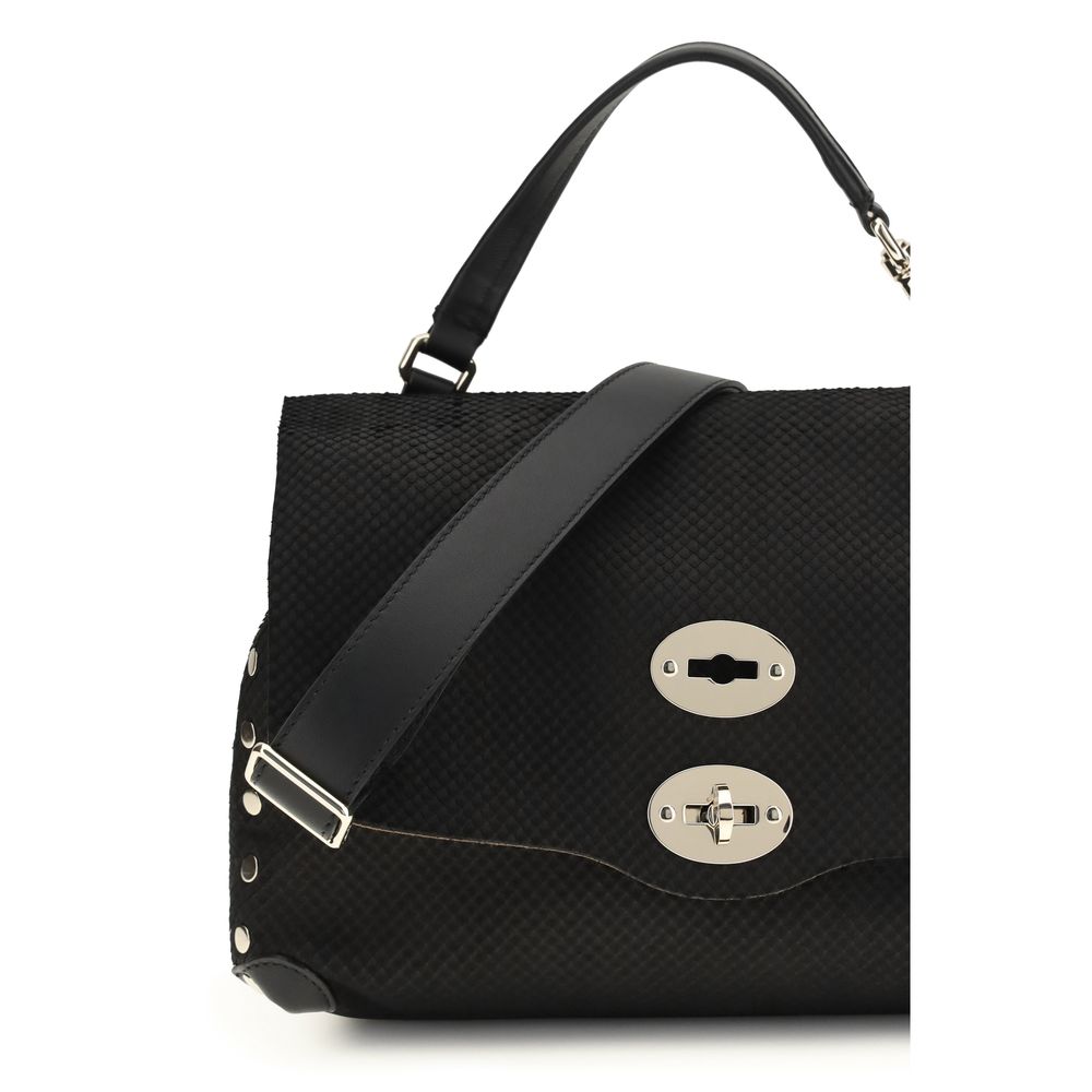 Zanellato Black Calf Leather Bos Taurus Handbag