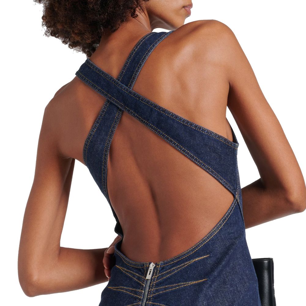 Alaïa Blue Cotton Casual Dress