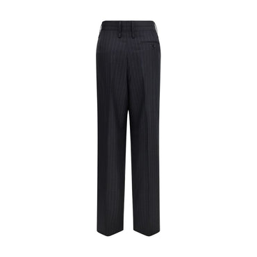 Ferragamo Gray Fleece Wool Casual Pants