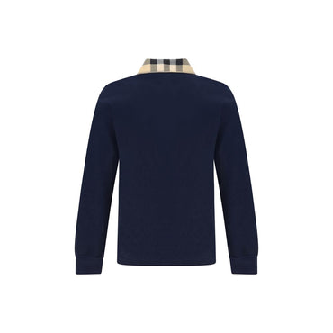 Burberry Blue Cotton Polo Shirt