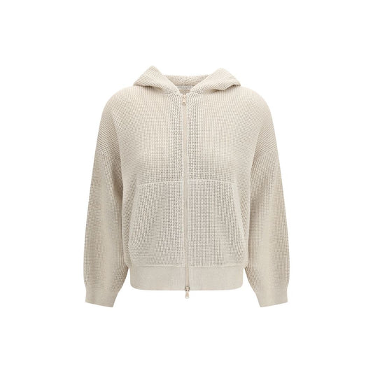 Brunello Cucinelli Beige Cotton Hoodie