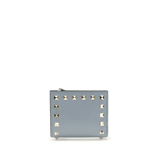 Valentino Garavani Blue Calf Leather Bos Taurus Wallet