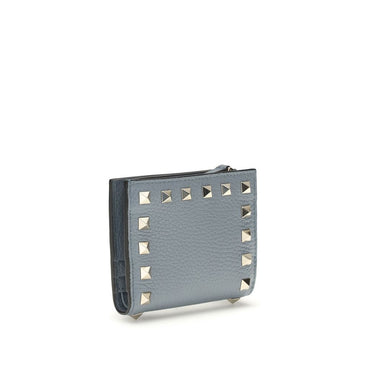 Valentino Garavani Blue Calf Leather Bos Taurus Wallet
