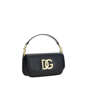 Dolce & Gabbana Black Calf Leather Bos Taurus Handbag