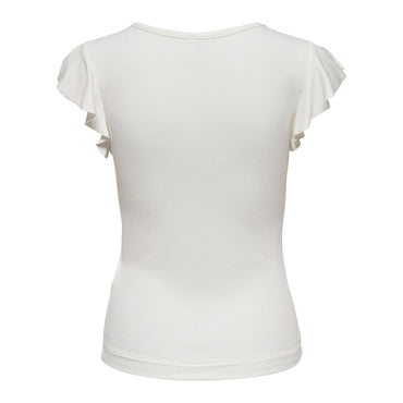 Only Cream Viscose T-Shirt