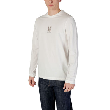 Armani Exchange Cream Cotton Long Sleeve T-Shirt