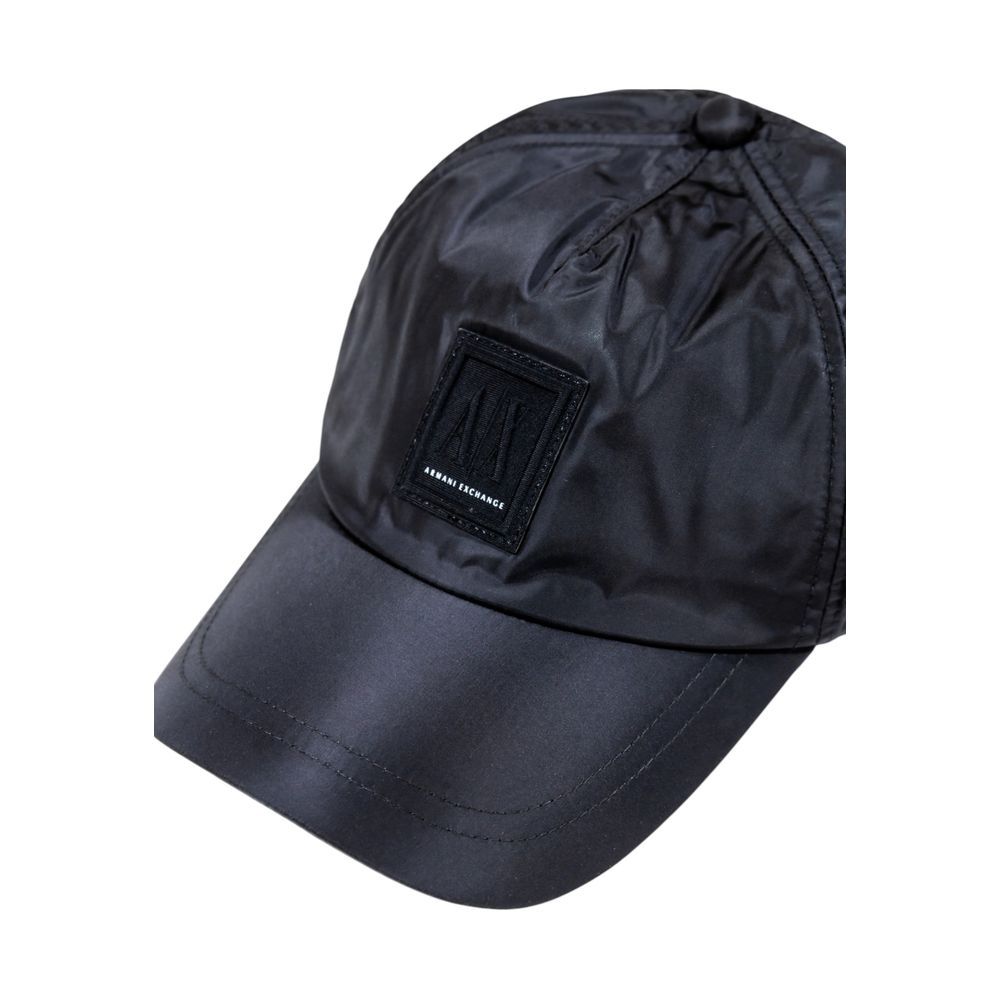 Armani Exchange Black Polyamide Cap (Baseball Hat)