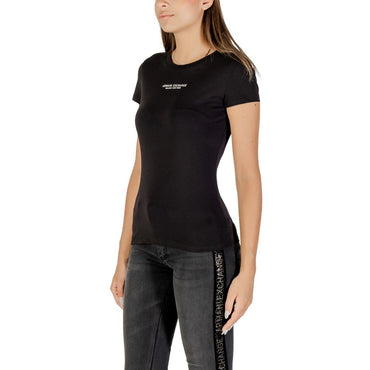 Armani Exchange Black Cotton T-Shirt