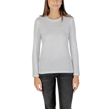 Armani Exchange White Cotton Long Sleeve T-Shirt