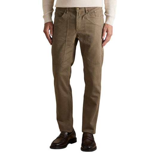 Jeckerson Green Cotton Skinny Jeans