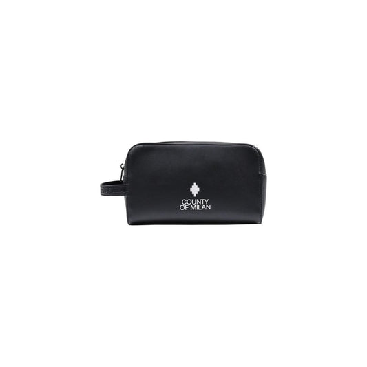 County of Milan Black Polyethylene Clutch Bag