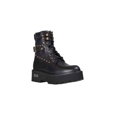 Cult Black Leather Lace-Up Boots