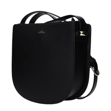 A.P.C. Black Leather Crossbody Bag