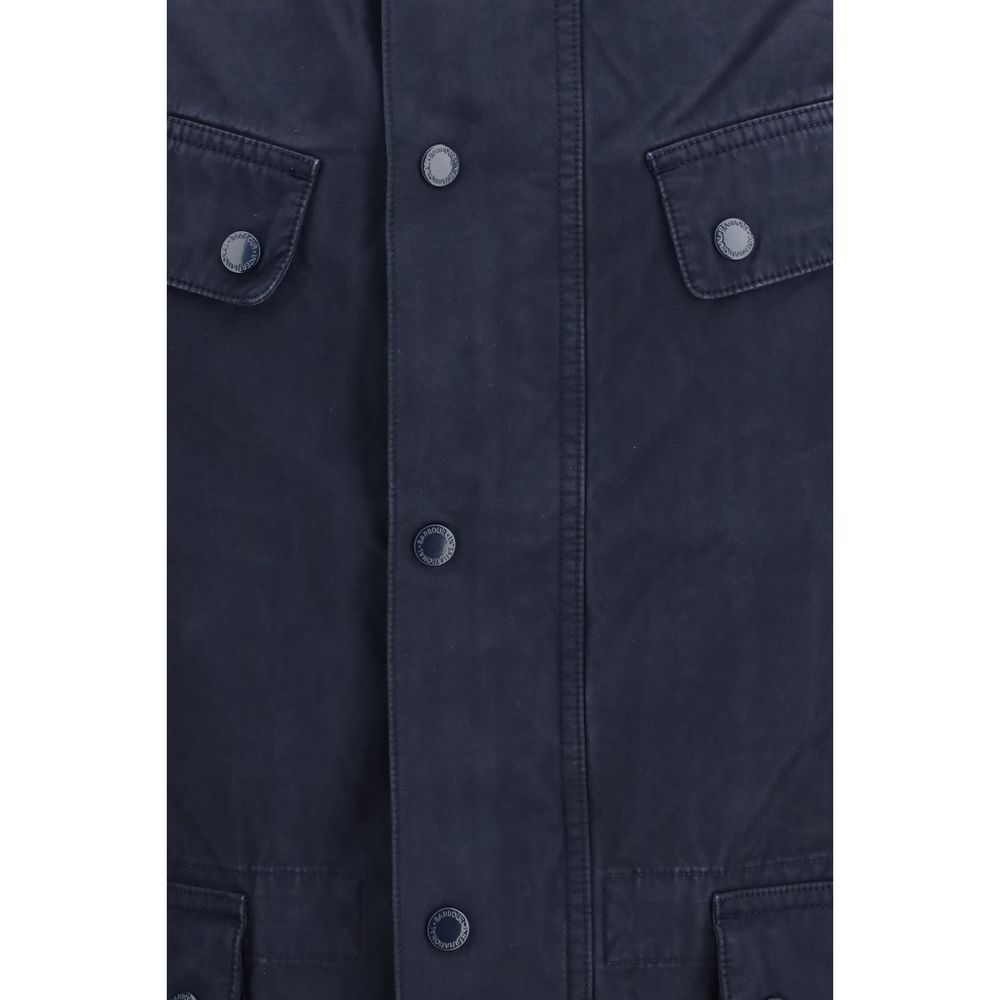 Barbour International Blue Cotton Full-Length Jacket
