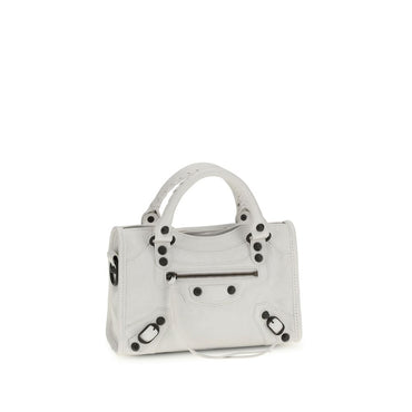 Balenciaga White Calf Leather Bos Taurus Handbag