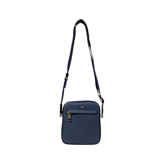Hugo Boss Blue Recycled Polyurethane Messenger Bag
