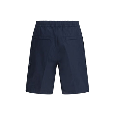 Stone Island Blue Cotton Bermuda Shorts