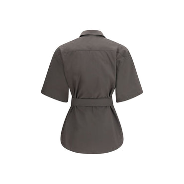 SA SU PHI Gray Cotton Shortsleeve Shirt