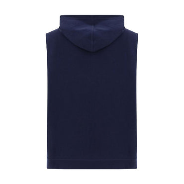 Brunello Cucinelli Blue Cotton Sweatshirt