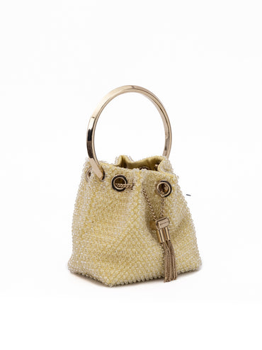 Jimmy Choo Yellow Bon Bon Micro Crystals Bucket