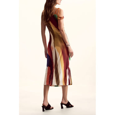 Desigual Marrone Polyester Women Dress