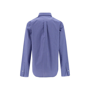 Miu Miu Blue Cotton Pattern Shirt