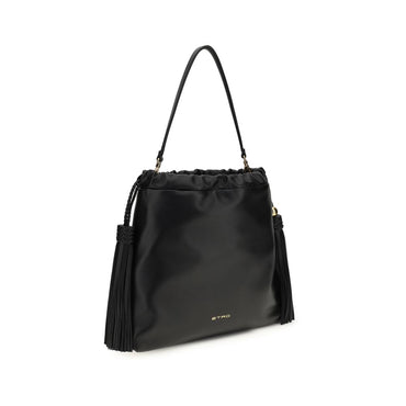 Etro Black Lamb Ovis Aries Aries Shoulder Bag