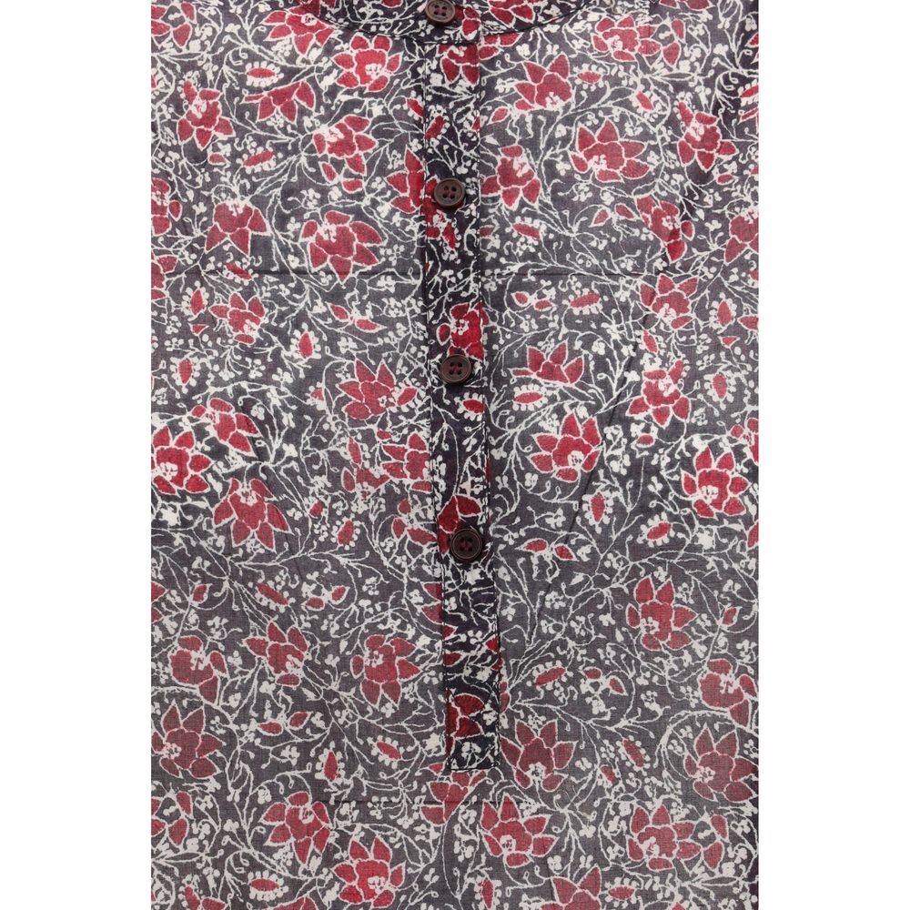 Marant Etoile Purple Cotton Pattern Shirt